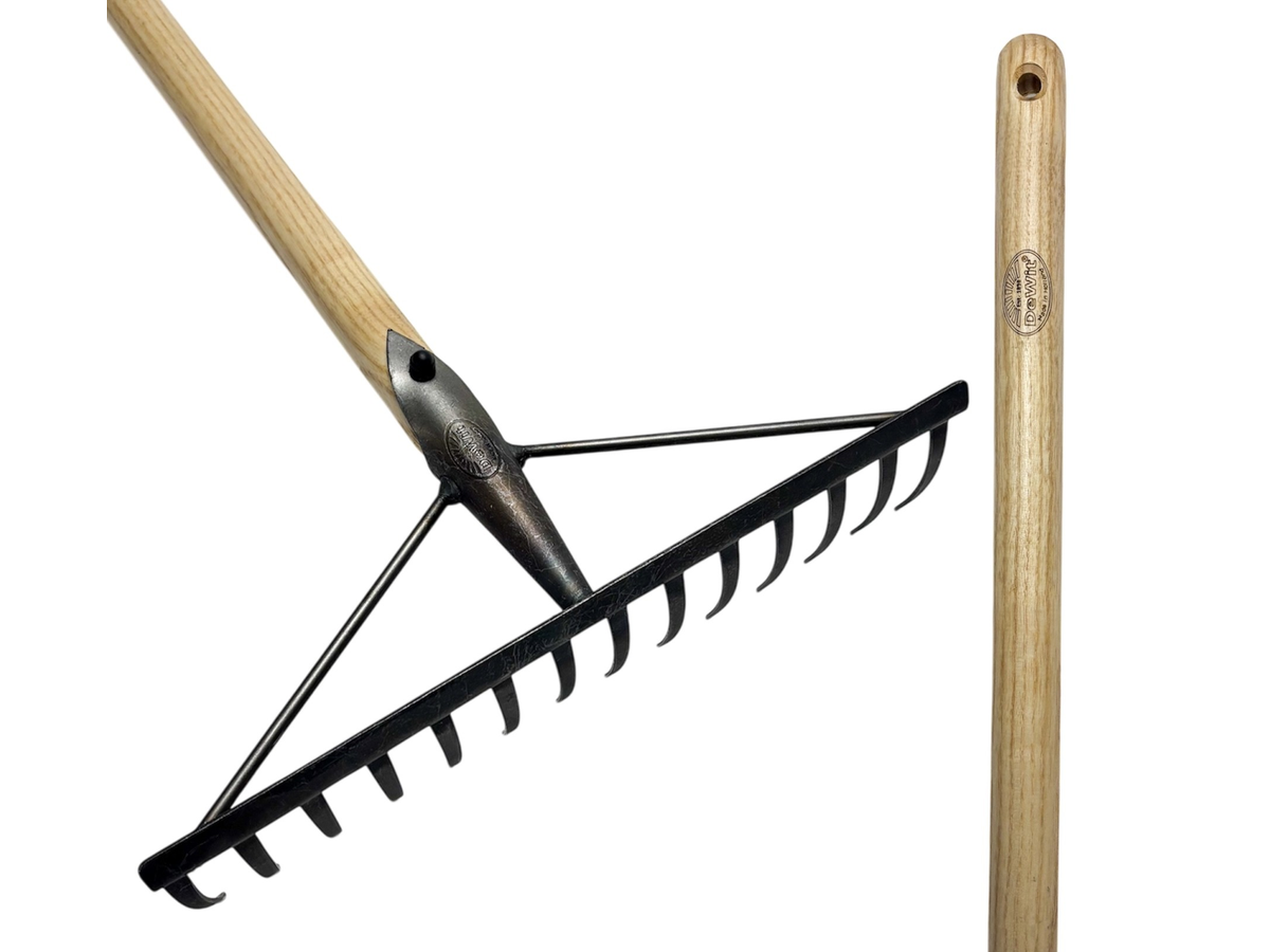 Gardening 14 tine bow rake with 155cm handle